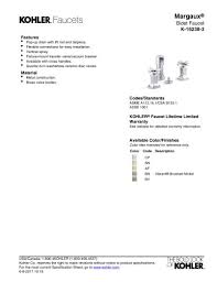 Looking for gooseneck pull out, chrome, kohler, 1.5gpm? K 16238 3 Kohler Pdf Catalogs Documentation Brochures