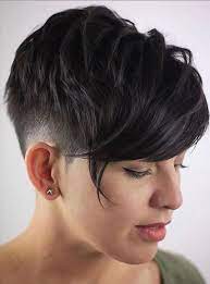 pin on short hair pixie asymmetrical sidecut undercut taper fade