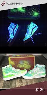Custom Size 8 Vans Glow In The Dark With Box Glow Shoes Hydro Dipping Custom Painted Shoes