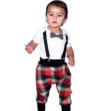 Noah S Boytique Baby Boy Outfit Hipster Buffalo Plaid Harem Pants Trendy Hipster Clothes With Suspenders And Bow Tie Newborn Walmart Com