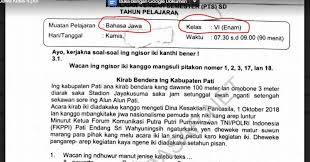 Kunci jawaban mulok kelas 6. Soal Ulangan Tengah Semester 1 Bahasa Jawa Kelas 6 Sekolahdasar Net