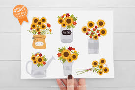 Download Sunflowers Clipart Fall Autumn Thanksgiving Sublimation Svg By Myclipartstore Thehungryjpeg Com
