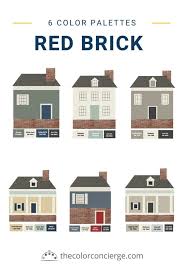 The Best Paint Color Palettes For Red Brick Houses Brick House Exterior Colors Red Brick House Exterior Exterior Paint Colors For House