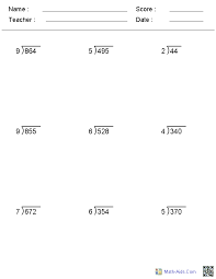 Mmc 2013 grade 7 divisions 1. Division Worksheets Printable Division Worksheets For Teachers