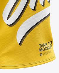 Download Men S Running Singlet Mockup Right Half Side View In Apparel Mockups On Yellow Images Object Mockups