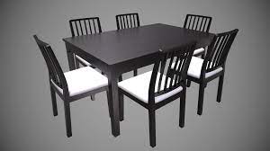 I called the maker of the polyurethane and they said it will be fully cured in 7 days. Dining Table With Chair Low Poly Model With Pbr Low Poly