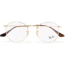 Black And Gold Ray Bans Eyeglasses Ray Ban Round Frame Gold Tone Optical Glasses 170 Liked On Polyvore Featuring Accessories Eyewear Eyeglasse Optical Glasses Gold Sunglasses Gold Glasses