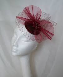 Burgundy Eizabeth Fascinator Mini Hat Order Now From Www Indigodaisyweddings Co Uk Specialising In Stunning Be Fascinator Floral Accessories Flower Fascinator
