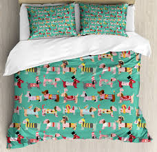 Vet bedding is soft and fluffy, very comfy for your puppy to sleep on. Dog Lover Duvet Cover Set Abstract Puppy Pattern With Human Clothing Fun Dress Up Theme Domestic Animals Decorative Bedding Set With Pillow Shams Multicolor By Ambesonne Walmart Com Walmart Com