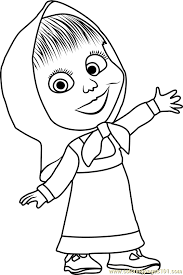 Masha Coloring Page Free Masha And The Bear Coloring Pages In 2020 Bear Coloring Pages Cartoon Coloring Pages Masha And The Bear