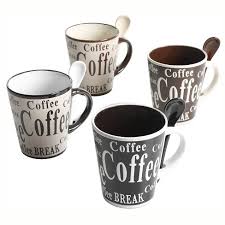 This rest is a great place for your spoon to stop and. Gibson Mr Coffee Dolce Cafe 4 Person 8 Piece Ceramic Stoneware Mug And Matching Spoon Set With Coffee Lettering Assorted Colors Target