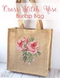 You've come to the right place! Rose Cross Stitch Burlap Bag Tutorial The Polka Dot Chair