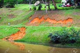 6 • unfortunately, the soil erosion and the subsequent sedimentation of water bodies in cameron highlands are frequently aggravated by the. Soil Erosion Or Landslide On The Lake In The Rainy Season At Stock Photo Picture And Royalty Free Image Image 94585586