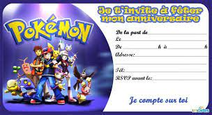 Un anniversaire sur le theme pokemon myplanner le blog. Les Pokemon Invitation A Telecharger 123cartes