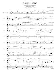 Jazz standards for solo guitar: Autumn Leaves Clarinet Pro
