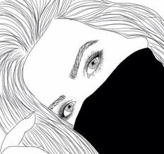 Black And White Woman Drawing Pin By נועה מור חיים On Outlines Outline Art Art Outline Drawings