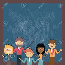 Imágenes animadas de profesores de escuela. Maestros De Dibujos Animados En El Tablero Diseno Colorido Ilustracion Vectorial Ilustraciones Vectoriales Clip Art Vectorizado Libre De Derechos Image 96778262