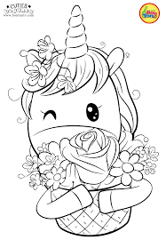Cuties Coloring Pages For Kids Free Preschool Printables Slatkice Bojanke Cute Animal Coloring Book Licorne Coloriage Licorne A Colorier Coloriage Kawaii
