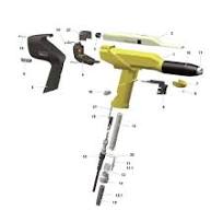 Rear Part for Optiselect PRO GM04 Manual Powder Gun-1017683 ...