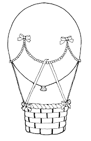 4 Balloons Clipart Black And White Hot Air Balloon Vintage Hot Air Balloon Coloring Pages Air Balloon