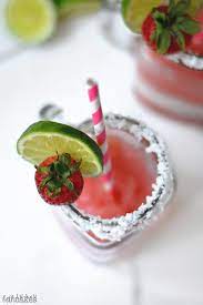 Make raspberry basil margaritas by substituting fresh raspberries for the strawberries. The Cindy Margurita Strawberry And Basal Valentine S Special 1 Virgin Strawberry Margarita Cupcakes My New Blog Design The Combination Of Basil And Strawberries Work With Tequila To Make A