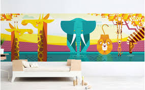 Custom style and custom size available. Jungle Kids Wallpaper Nursery Wall Murals And Baby Wallpapers
