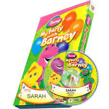 Q e 0 l s 3 p i t o y a n 0 s d o r e d. My Party With Barney Photo Personalized Children S Dvd