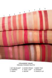 Strawberry Shake Shadow Palette Colourpop Pink Eyeshadow Palette Makeup Geek Eyeshadow Swatches Makeup Geek Eyeshadow
