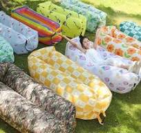 Factory wholesale inflatable pillow-style air sofas, portable for outdoor  use, foldable lazy air couch, inflatable mattress slee - AliExpress
