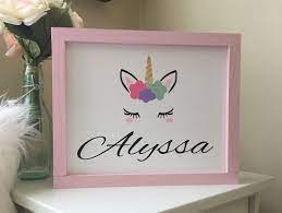 Unicorn Decor Girls Room Sign Girls Room Diy Unicorn Decorations