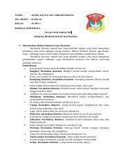 Check spelling or type a new query. B Indo Print Docx Nama Anak Agung Ayu Mirah Kirani No Absen 02 Dua Kelas Xi Ips 1 Bahasa Indonesia Tugas Halaman 195 Makna Denotasi Dan Konotasi 1 Course Hero