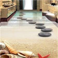 However, the seams in vinyl tile and planks can let water through to the subfloor, so standing water can be a problem. 3d Green Trees And Mountain Reflecting In Lake Waterproof Non Slip Eco Friendly Floor Murals Beddinginn Com Floor Murals Floor Art Flooring