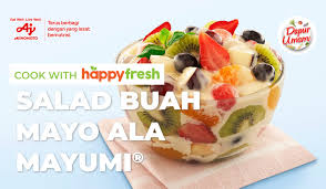 Salad buah merupakan olahan favorit yang menjadi pilihan banyak orang di kala teriknya matahari. Recipe Happyfresh