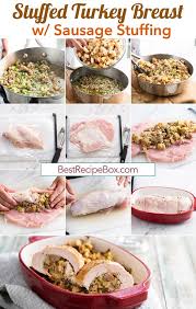 Debone stuff and roll a whole turkey, by chef andros. Stuffed Roast Turkey Breast With Sausage Stuffing Best Recipe Box