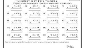 Multiply the decimals to find the product of the two decimal numbers, same like multiplying whole numbers. Math Worksheets For Grade 6 Decimal Math Worksheets
