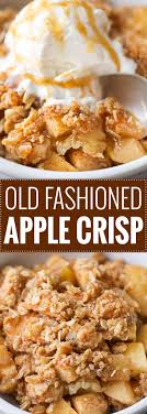 Old Fashioned Easy Apple Crisp Chopped Apples Cinnamon Brown Sugar And The Best Crispy Oat Topping Easy Apple Crisp Recipe Apple Recipes Apple Crisp Easy
