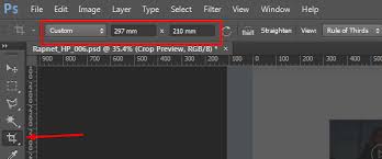 Khi đó hiển thị bảng với phần size là các khổ giấy được photoshop hỗ trợ. How To Convert Existing Image To A4 And Set Page Orientation Graphic Design Stack Exchange