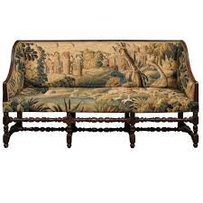 Early 18th Century French Louis Xiii Oak Style Canape With 18th Century Aubsson Ornate Furniture Upholstered Chairs French Chairs