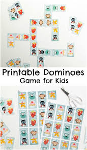 Printable Dominoes Game For Kids In The Playroom In 2020 Dominoes For Kids Domino Games Games For Kids