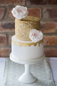 Gorgeous 2 Tier White Gold Cake Edible Roses Glamorous Golden Wedding Anniversary Cake 50th Wedding Anniversary Cakes Anniversary Cake