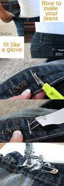 How To Take In The Waist On A Pair Of Blue Jeans Ehow Com Diy Fashion Diy Clothes Sewing Techniques