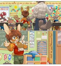 Flip Bunny 🔜 BFC  Burning Man on X: My first day of class in my new  school. I hope the kiddos are nice. Art by @Harmarist  t.co1kNk89T6j6  X