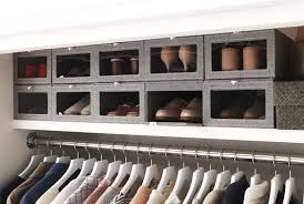 How to organize closet shelves. Organizing Your First Apartment Closet Storage Container Stories