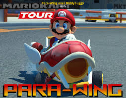 It's random which kart/wheels/glider you get at each coin threshold, so just keep collecting coins in races . Para Wing Over Biddybuggy Mario Kart 8 Mods