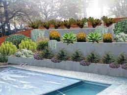 Conceptual Image Xeriscape Modern Landscape Contemporary Designs Hillside Landscape Concrete Walls Hillside Landscaping Modern Landscaping Garden Services