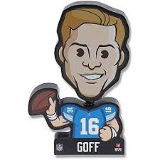 Jared Goff Detroit Lions UNSIGNED CUSTOM Sewn Stitched Jared Goff Blue  Jersey
