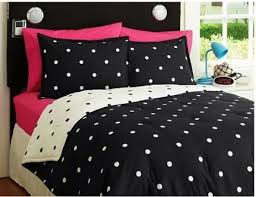 Black And White Polka Dot Comforter Queen Black White Reversible Polka Dots Full Queen Comforter Sham Set By Kreativekidsbedding Com Http Www Am Polka Dot Bedding Pink Girl Room Black Kitchens