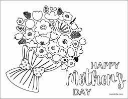 If you plan to use markers or paint to color these flower printables, you'll want to use cardstock or a thicker paper to absorb the ink. Free Printable Mother S Day Coloring Pages Mombrite