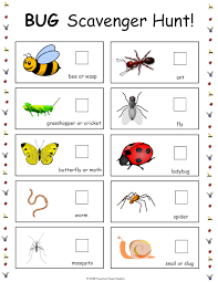 Free Bug Scavenger Hunt Insects Preschool Bugs Preschool Insect Activities