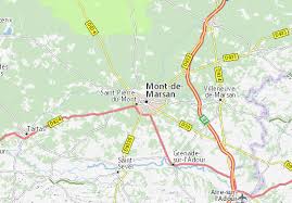 Carte du département des landes. Carte Michelin Mont De Marsan Plan Mont De Marsan Viamichelin